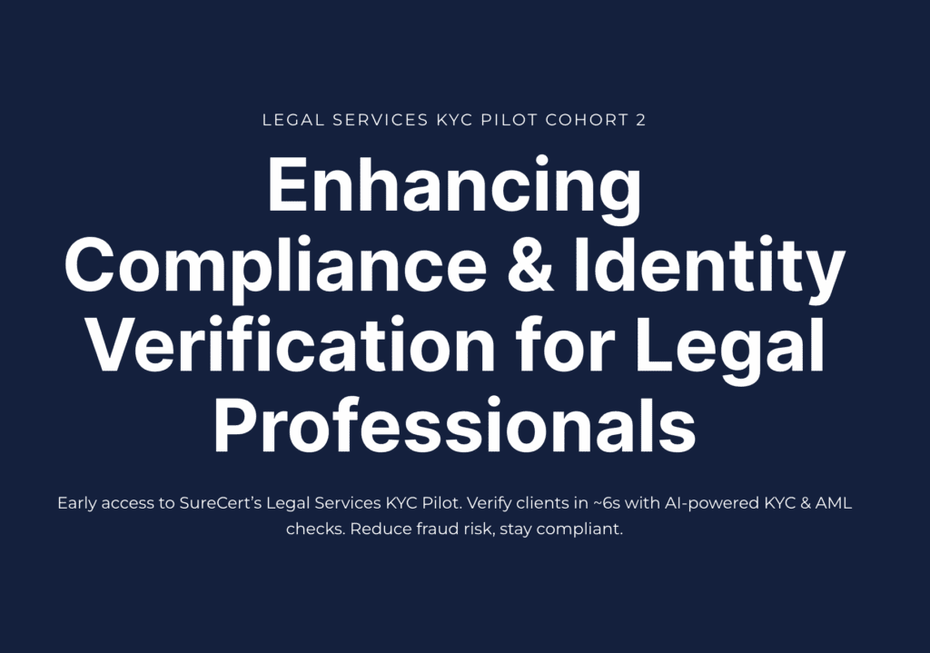 Legal Services KYC Pilot Cohort 2